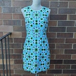 Kate Spade blue geometric shapes dress size 6